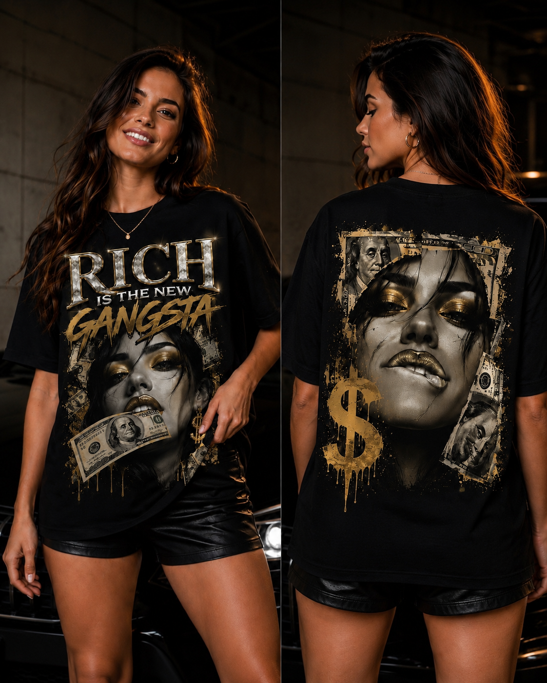 Rich Is The New Gangsta™ – The Original Tee (Black/Gold) #1