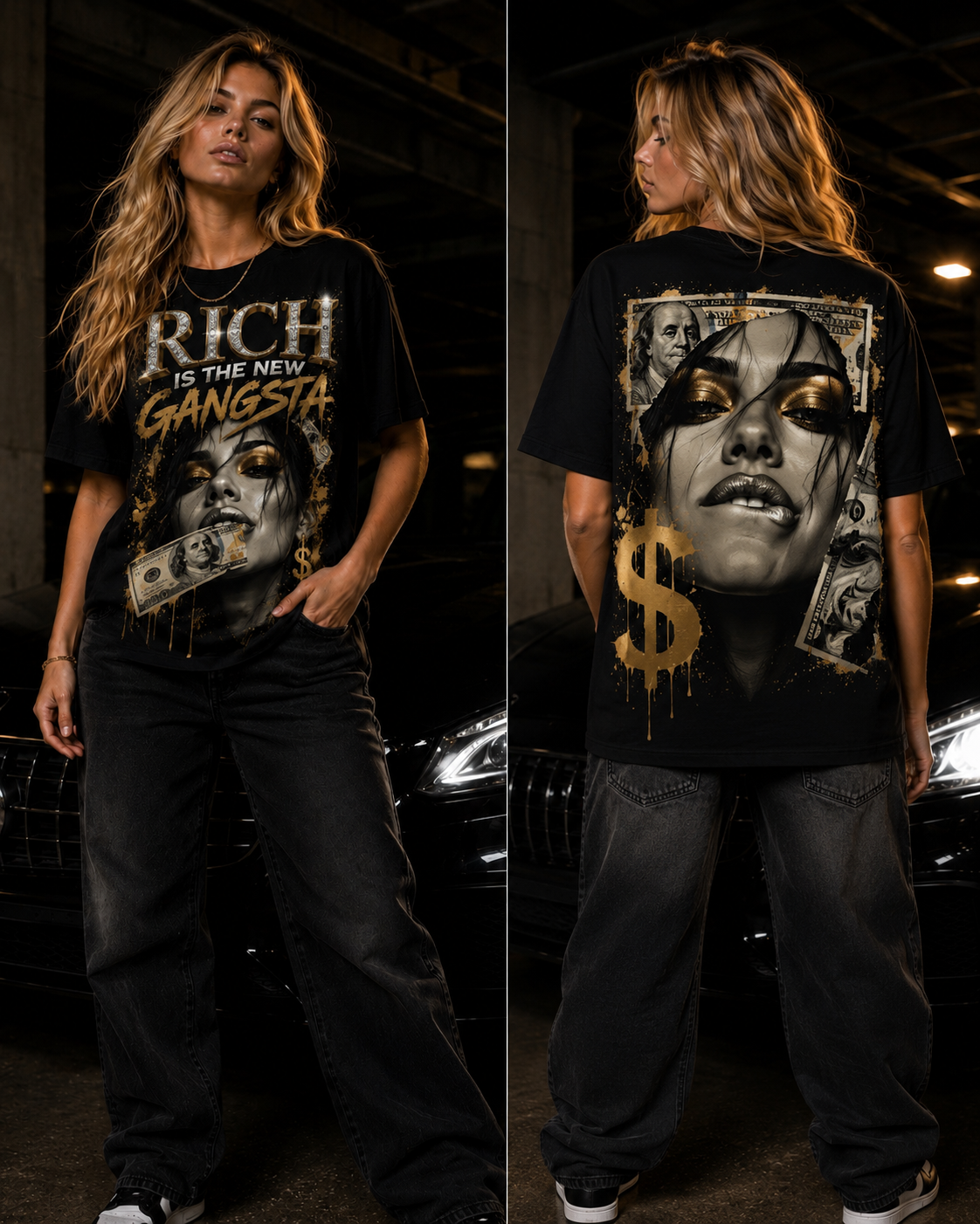 Rich Is The New Gangsta™ – The Original Tee (Black/Gold) #1
