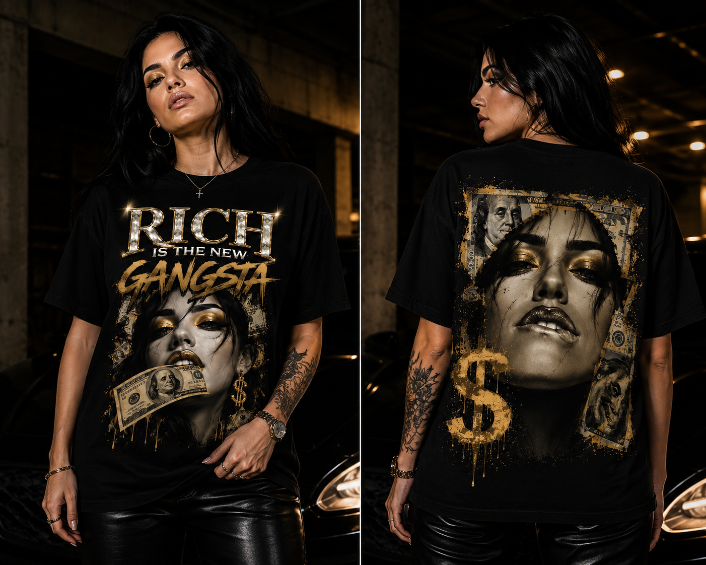 Rich Is The New Gangsta™ – The Original Tee (Black/Gold) #1